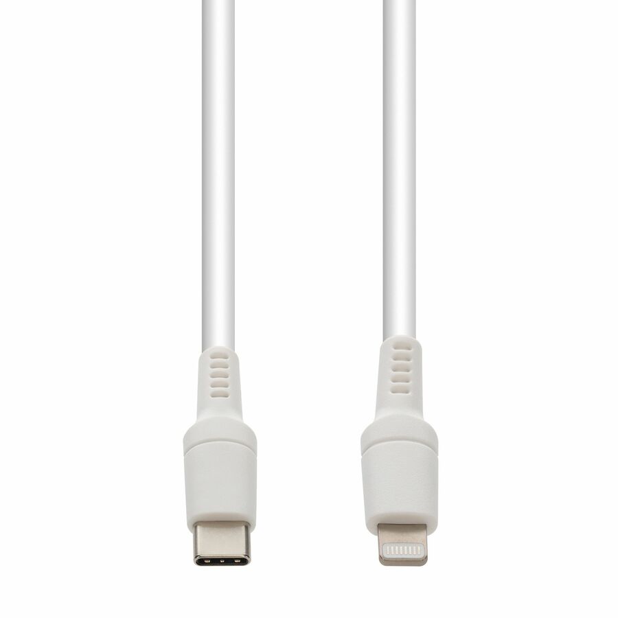 AddOn 1m USB C (Male) to Lightning (Male) White Sync and Charge Cable, MFI, 480Mbps