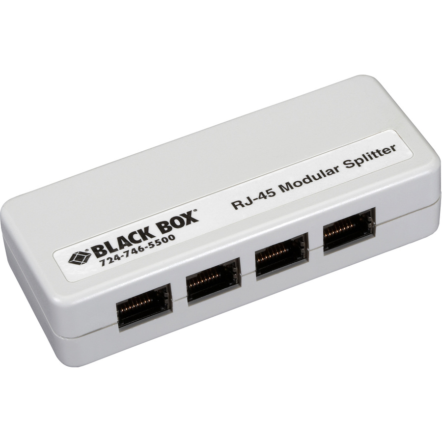Black Box RJ45 Shielded Mod Splitter 1RJ45/4RJ45 A Pin