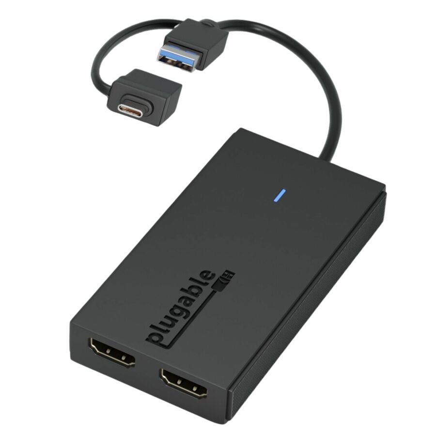 Plugable Dual Monitor Adapter for M1/M2/M3/M4 macOS Systems, Windows, ChromeOS. Broad Compatibility