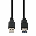 AddOn 15ft USB A 2.0 (Male) to USB A 2.0 (Female) Black Cable, 480Mbps