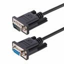 StarTech.com 3m RS232 Serial Null Modem Cable, Crossover Serial Cable w/Al-Mylar Shielding, DB9 Serial COM Port Cable Female to Male, F/M - 3m RS232 serial null modem DB9 male to female cable; 28 AWG tinned wires with aluminum mylar cable shielding and shielded metal shell connectors; SPECS: 3m (9.8ft) |Serial Port Male to Female | Black | 28AWG | Note: Not straight-through serial cable