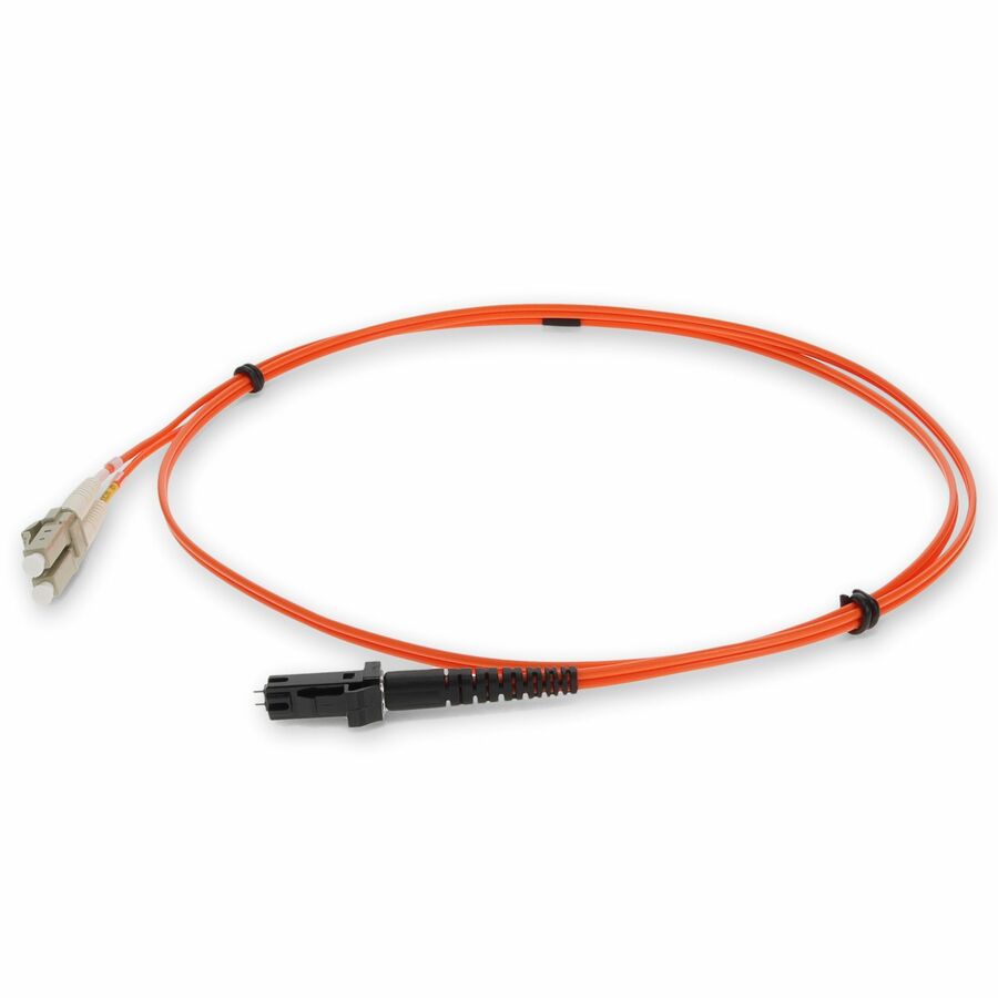 AddOn 2m LC to MT-RJ Orange OM1 Duplex OFNR (Riser-Rated) TAA MMF Fiber Patch Cable