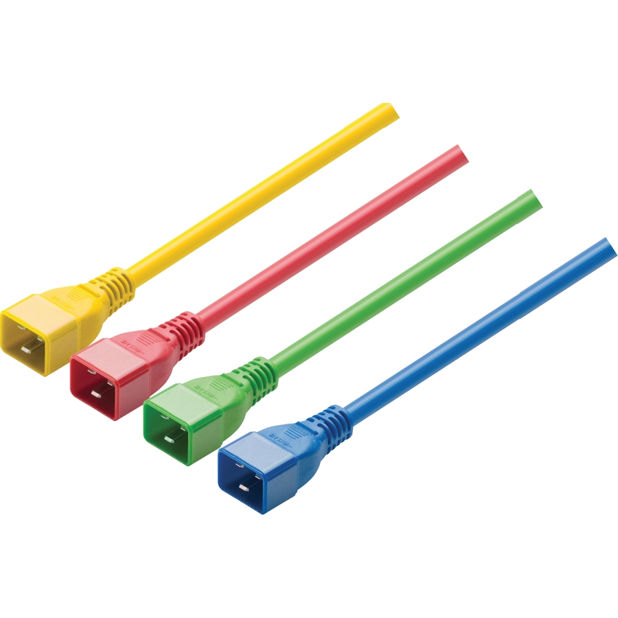 Oncore Power Standard Power Cord - 250 V / 20 A - Yellow - 8 ft Cord Length - IEC 60320 C19 / IEC 60320 C20