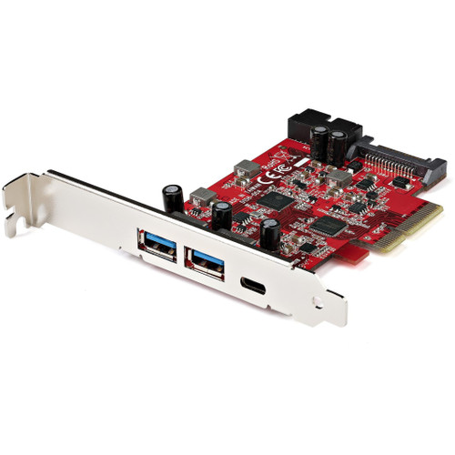 StarTech.com 5-Port USB 3.1 PCIe Card - 1x USB-C (10Gbps), 2x USB-A (5Gbps) + 1x 2-Port IDC (5Gbps)