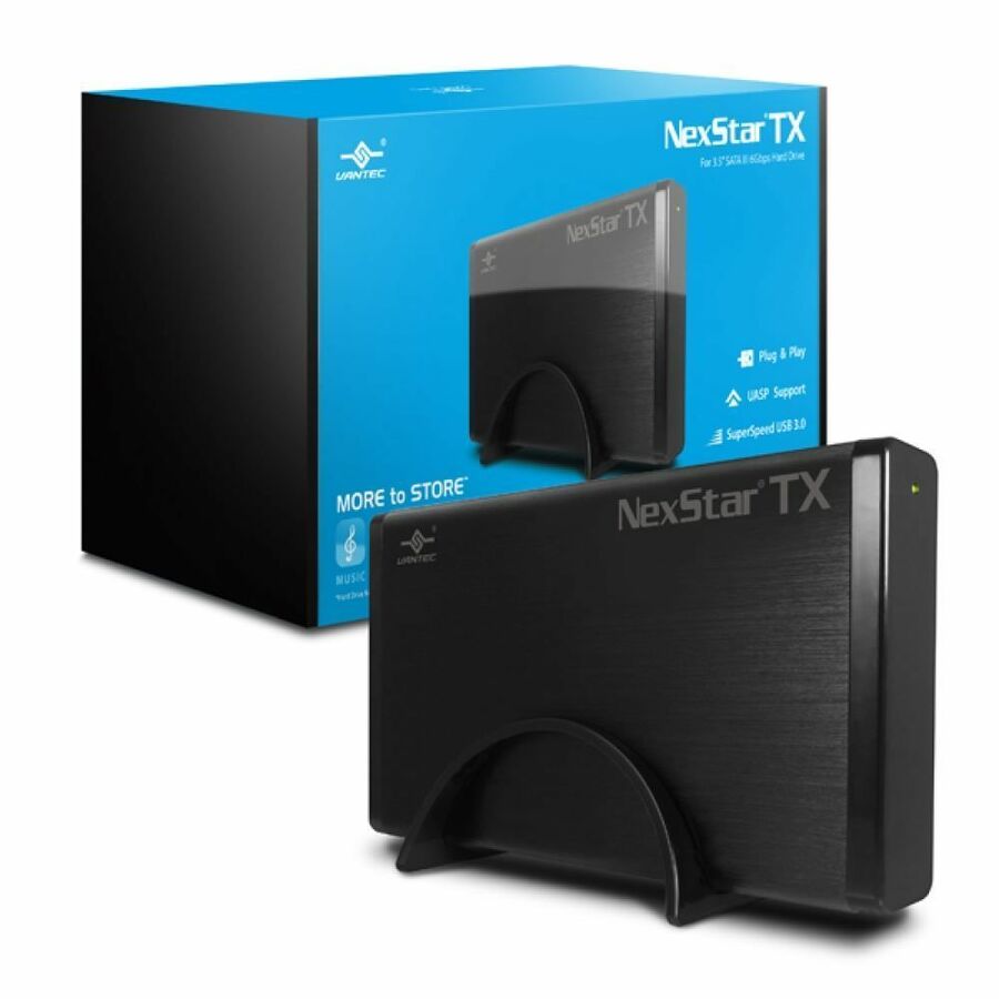 [17USB3-3.5EnclSATA] Vantec NexStar TX NST-328S3-BK Drive Enclosure SATA/600 - USB 3.0 Type B Host Interface - UASP Support External