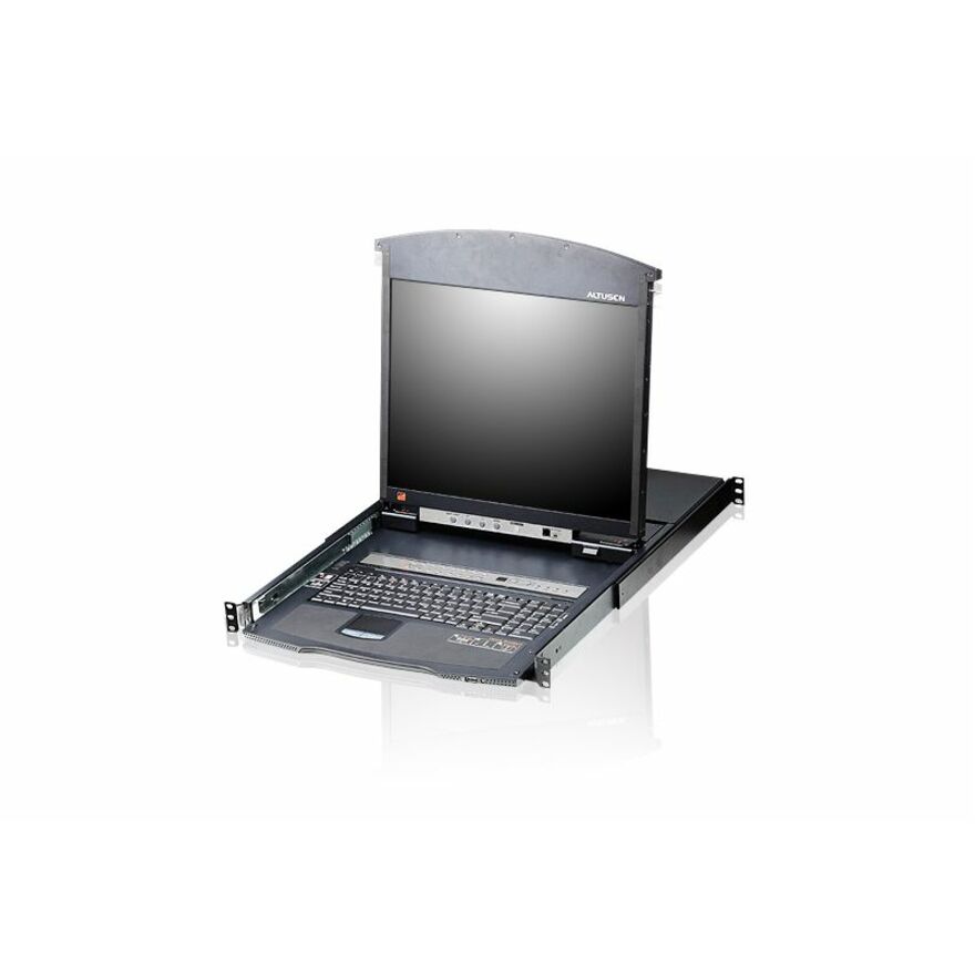 ATEN KL1508AM 8-Port Cat 5 High-Density Dual Rail LCD KVM Switch - TAA Compliant