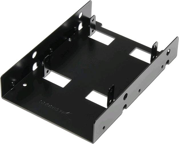 [17-2.5to3.5SSDAdapt] Sabrent mounting kit Black Aluminium