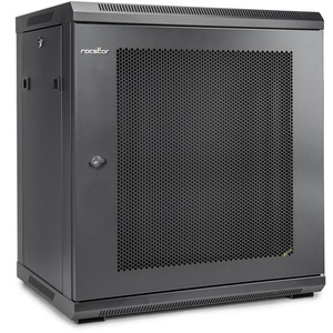 Rocstor SolidRack Wall Mount Rack Enclosure - Rocstor SolidRack 12U Wall Mount R112SH4 Rack Vented Enclosure - Front & Side Door Locks - 200 lb Maximum Weight Capacity - Assembled - 14.75" Rack Depth - Cold-rolled Steel - Optional Casters & Fans - 600mm x 450mm x 12U - ROHS & CE Certified - EIA-310-E & IP20 Protection Rating - VENTED WALLMOUNT STEEL CABINET - Black