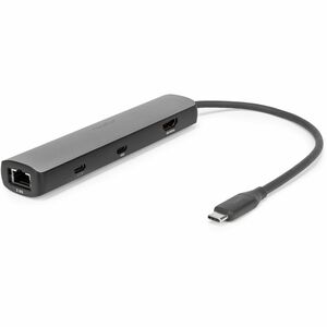 Rocstor Premium Docking Station - for Monitor, Tablet, Desktop PC, Notebook - Charging Capability - USB4 - 8K @ 60Hz - 7680 x 4320 - 4 x USB Ports - 2 x USB Type-A Ports - USB Type-A - 2 x USB Type-C Ports - USB Type-C - 1 x RJ-45 Ports - Network (RJ-45) - HDMI - Aluminum Gray - Wired - 2.5 Gigabit Ethernet - Windows 8, Windows 10, Windows 11, Android, ChromeOS, iPadOS, macOS 14, Mac OS X 13.0 Ventura, Mac OS X 12.0 Monterey, Mac OS X 11.0 Big Sur, Mac OS X 10.15 Catalina, ... - 100W - Port