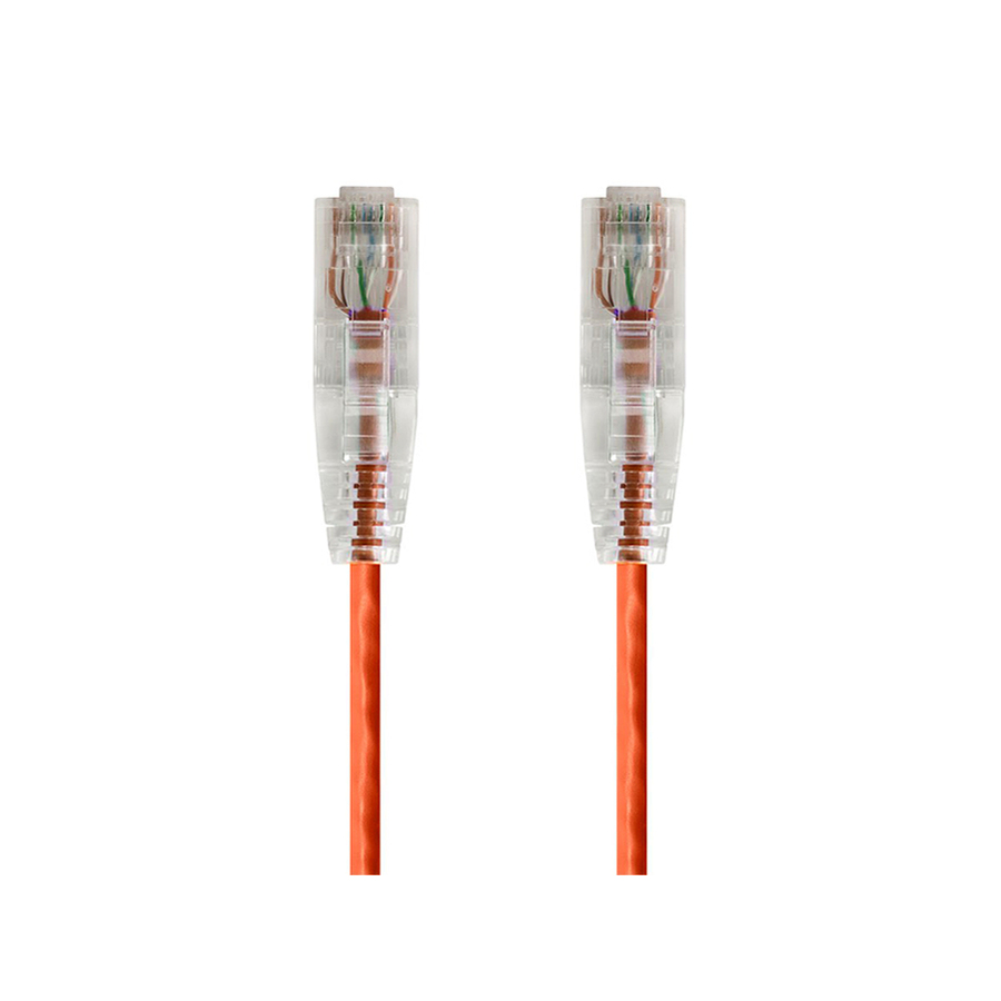 Monoprice SlimRun Cat6 28AWG UTP Ethernet Network Cable, 5ft Orange