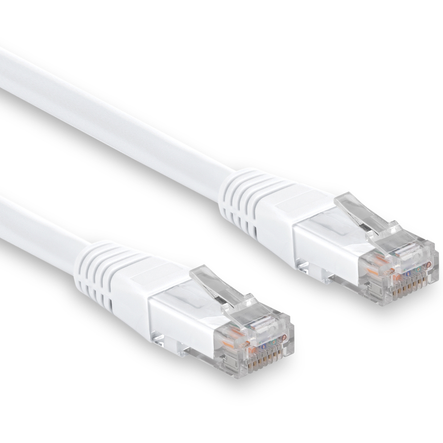 Rocstor Cat.6 Network Cable - Rocstor Premium 50ft (15.2m) CAT6 Ethernet Cable - 100% Copper UL Rated - White - Molded - 100W PoE UTP Category 6 Patch Cord UL Certified Wiring/TIA - 50ft White CAT6 Ethernet cable provides Multi Gigabit 1/2.5/5Gbps & 10Gbps up to 160ft - ANSI/TIA-568-2.D Category 6 - 24 AWG stranded 100% copper UL Rated wire (E348508) 100W PoE - RJ45 Molded UTP Patch Cord - White