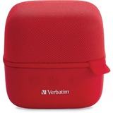 Verbatim Bluetooth Speaker System - Red - 100 Hz to 20 kHz - TrueWireless Stereo - Battery Rechargeable - 1