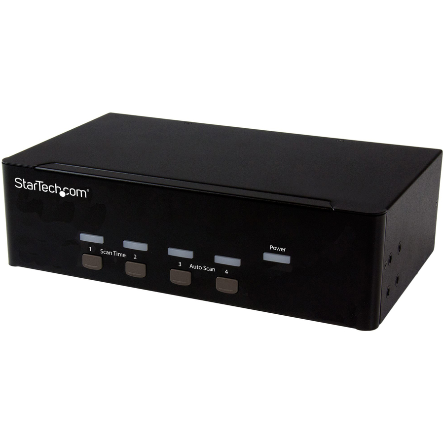 StarTech 4-port KVM Switch with Dual VGA and 2-port USB Hub - USB 2.0