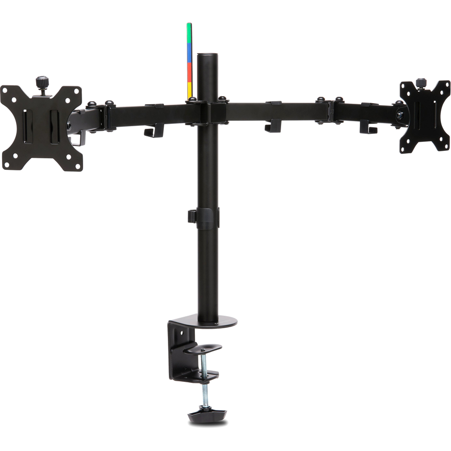 Kensington SmartFit Desk Mount for Monitor - Black - 2 Display(s) Supported - 32" Screen Support - 35.27 lb Load Capacity - 75 x 75, 100 x 100 - Steel, Aluminum, Metal, Acrylonitrile Butadiene Styrene (ABS), Nylon, Fiberglass