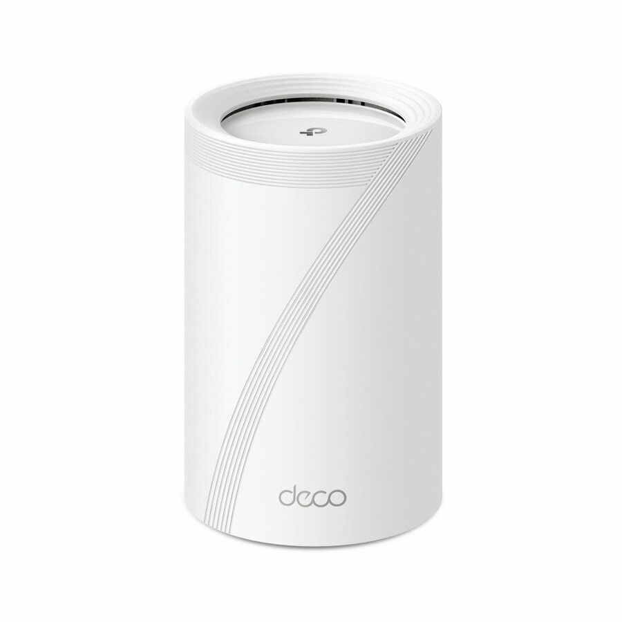TP-Link Deco BE63 Wi-Fi 7 IEEE 802.11 a/b/g/n/ac/ax/be Ethernet Wireless Router - Tri Band - 2.40 GHz ISM Band - 6 GHz UNII Band - 4 x Antenna(4 x Internal) - 1.23 GB/s Wireless Speed - 3 x Network Port - 1 x Broadband Port - USB - 2.5 Gigabit Ethernet - VPN Supported