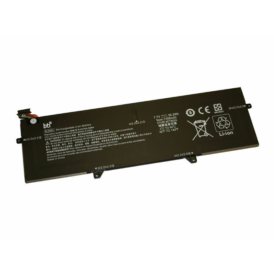 BTI L07041-855-BTI 7.7V 56.2WHR LI-ION BATTERY BL04056XL-PL, BL04XL, HSTNN-UB7N, L07041-855 ELITEBOOK 1040 G5, ELITEBOOK X360 1040 G6, ELITEBOOK 1040 G6, ELITEBOOK 10405 G5, ELITEBOOK X360 1040 G5