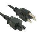 ENET 5-15P to C5 Black 3ft 3-Prong Laptop/Notebook Power Cord 18 AWG NEMA IEC-320 5-15P to IEC-320 C5