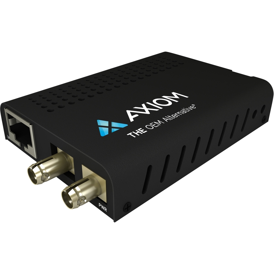 Axiom Transceiver/Media Converter - 1 x Network (RJ-45) - 1 x ST Ports - DuplexST Port - Multi-mode - 1310 nm Fiber - Gigabit Ethernet - 1000Base-SX, 10/100/1000Base-TX - 2 km - DC