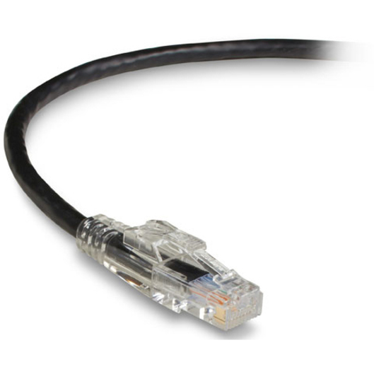 Black Box GigaTrue 3 Cat.6 UTP Patch Network Cable - 6 ft Category 6 Network Cable for Patch Panel, Wallplate, Network Device - First End: 1 x RJ-45 Network - Male - Second End: 1 x RJ-45 Network - Male - 1 Gbit/s - Patch Cable - Gold Plated Contact - CM - 24 AWG - Black - 1 Each