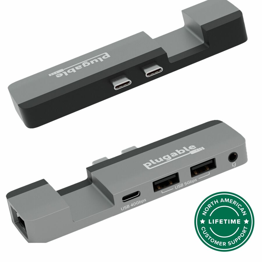 Plugable 5-in-1 USB C Hub Multiport Adapter for MacBook Pro 14/16 Inch, Macbook Air M2