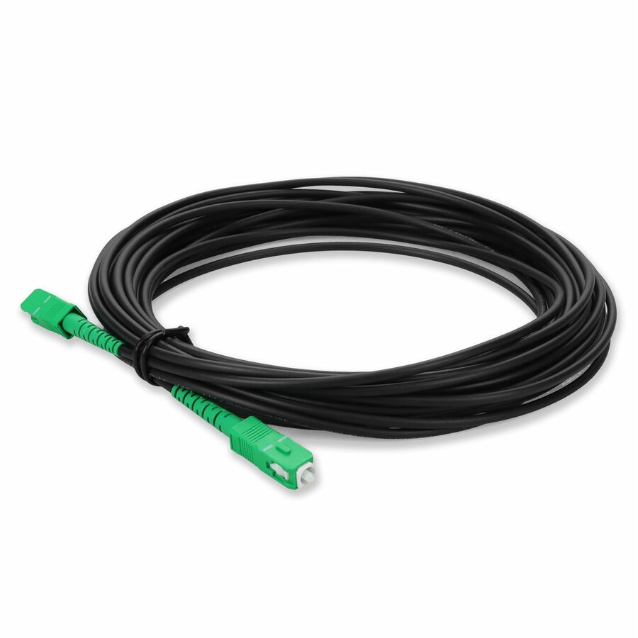 AddOn 2m ASC to ASC Black OS2 Simplex OFNR (Riser-Rated) SMF Fiber Outdoor Patch Cable