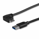 StarTech 1m 3 ft Slim Micro USB 3.0 (5Gbps) Cable - M/M - USB 3.0 A to Left-Angle Micro USB - USB 3.2 Gen 1