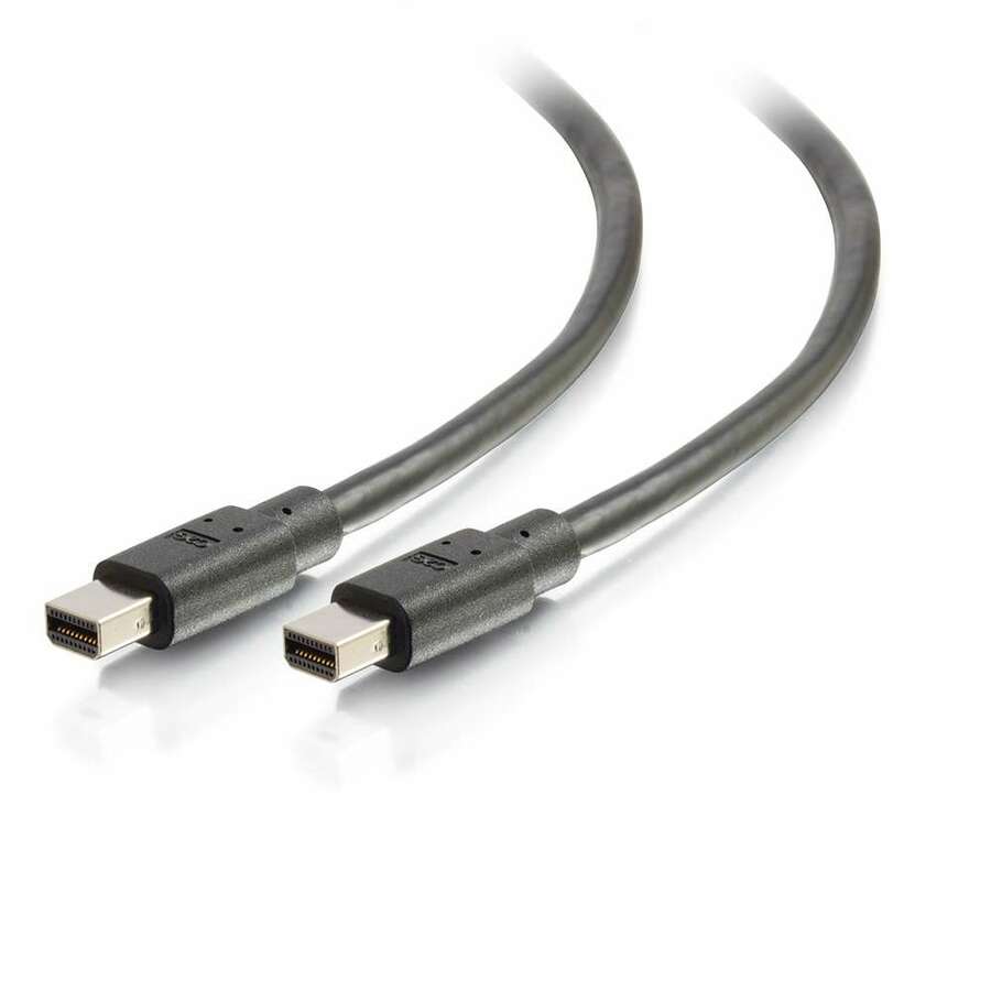 C2G 6ft Mini DisplayPort Cable - Mini DP Cable - 4K 30Hz - White - M/M - 6 ft Mini DisplayPort A/V Cable for Audio/Video Device, Computer, Monitor, Notebook, Tablet - First End: Mini DisplayPort Digital Audio/Video - Male - Second End: Mini DisplayPort Digital Audio/Video - Male - Supports up to 4096 x 2160 - Black