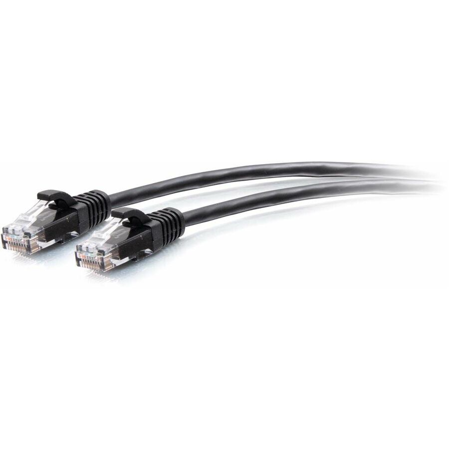 C2G 1ft (0.3m) Cat6a Snagless Unshielded (UTP) Slim Ethernet Patch Cable - Black - RJ45 - M/M