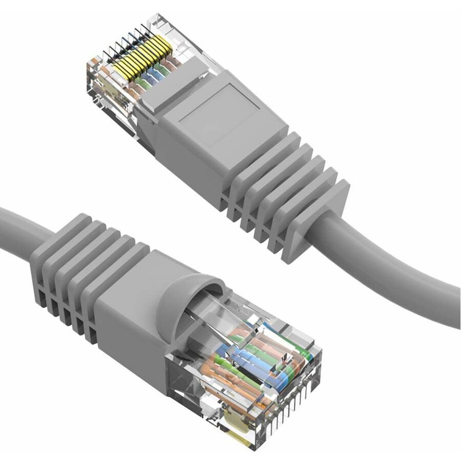 Axiom 8FT CAT5E 350mhz Patch Cable Molded Boot (Gray) - TAA Compliant