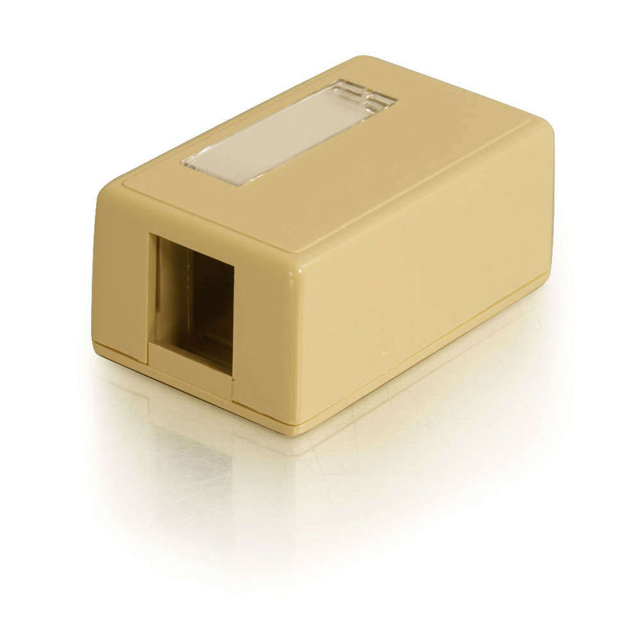 C2G 1-Port Keystone Jack Surface Mount Box - Ivory