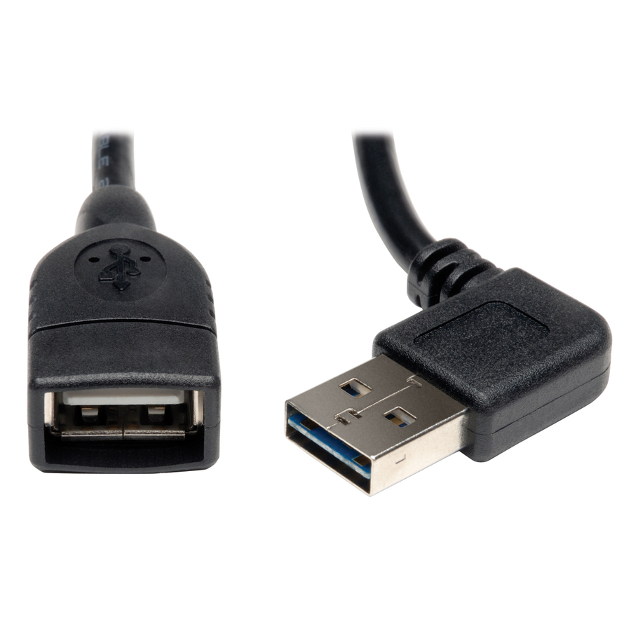 Tripp Lite by Eaton Universal Reversible USB 2.0 Extension Cable (Reversible Right/Left-Angle A to A M/F) 18-in. (45.72 cm)