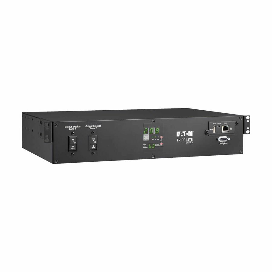Tripp Lite by Eaton 5.8kW 208/240V Single-Phase ATS/Monitored PDU - 16 C13, 2 C19 & 1 L6-30R Outlets, Dual L6-30P Inputs, 10 ft. Cords, 2U, TAA