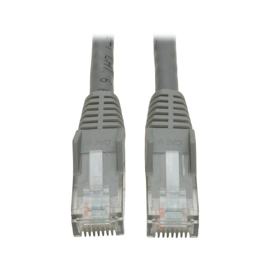 Tripp Lite by Eaton Cat6 Gigabit Snagless Molded (UTP) Ethernet Cable (RJ45 M/M) PoE Gray 3 ft. (0.91 m)