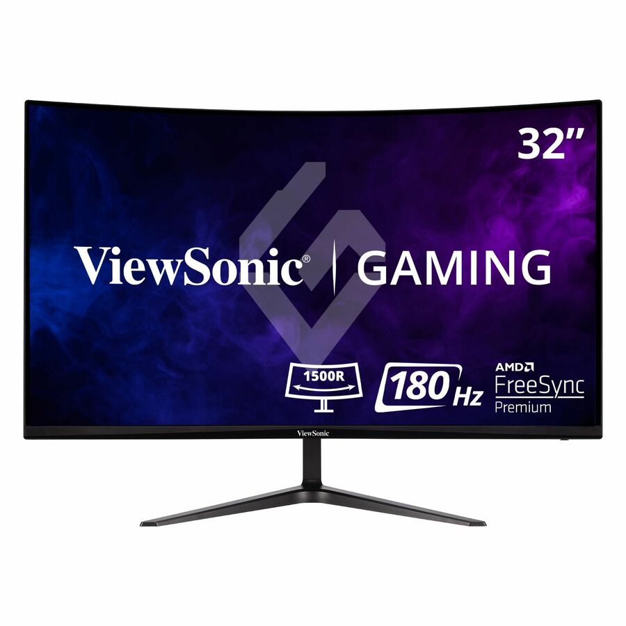 ViewSonic VX3218-PC-MHD 32 Inch 1080p Curved Gaming Monitor, 180Hz and 1ms for Smooth Gameplay, FreeSync Premium and Eye Care Technology, HDMI, and DisplayPort Inputs