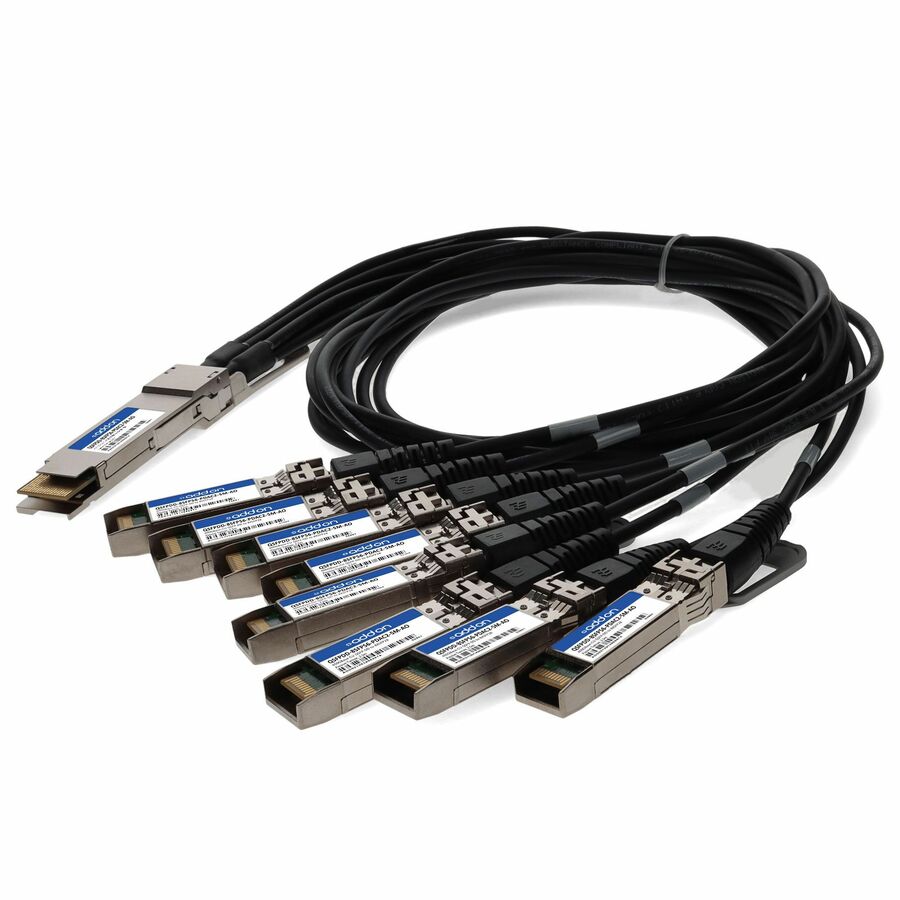 AddOn MSA and TAA Compliant 400GBase-CU QSFP-DD 400G to 8xSFP56 Direct Attach Cable (Passive Twinax, 2.5m)