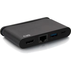 C2G USB C Dock with HDMI, USB, Ethernet, USB C & Power Delivery up to 100W - for Notebook/Tablet PC - 100 W - USB Type C - 3 x USB Ports - Network (RJ-45) - HDMI - Thunderbolt - Wired