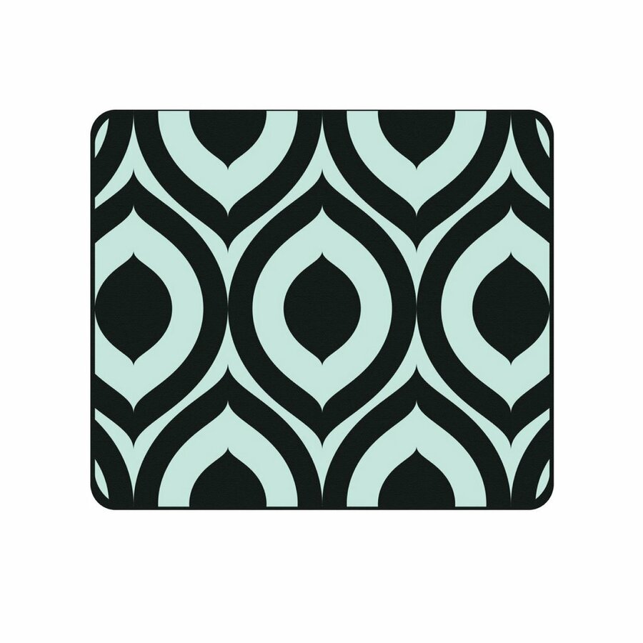 OTM Classic Prints Black Mouse Pad, Elm Frost Green