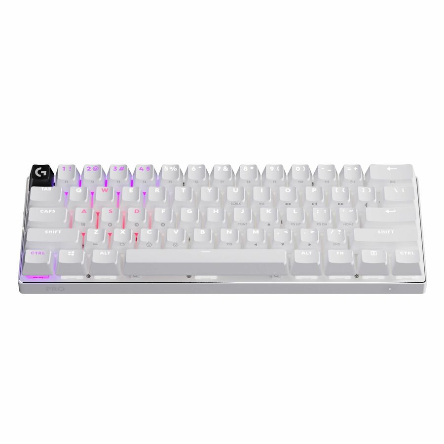Logitech G PRO X 60 LIGHTSPEED Wireless Gaming Keyboard, Ultra Compact TKL 60% Mechanical Keyboard for Windows PC, LIGHTSYNC RGB, Dual-Shot PBT Keycaps, GX Optical Linear Switches, White