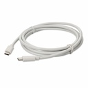 AddOn 2.0m (6.6ft) USB C 3.1 Male to USB C 3.1 Male White Adapter Cable