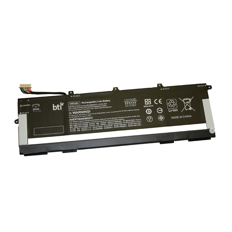 BTI OR04XL-BTI 7.7V 53.2WHR LI-ION BATTERY HSTNN-DB9C, L34209-2B1, HSTNN-IB8U, L34449-005, L34209-1B1, OR04053XL, L34209-1C1, OR04XL ELITEBOOK X360 830 G5, 830 G6