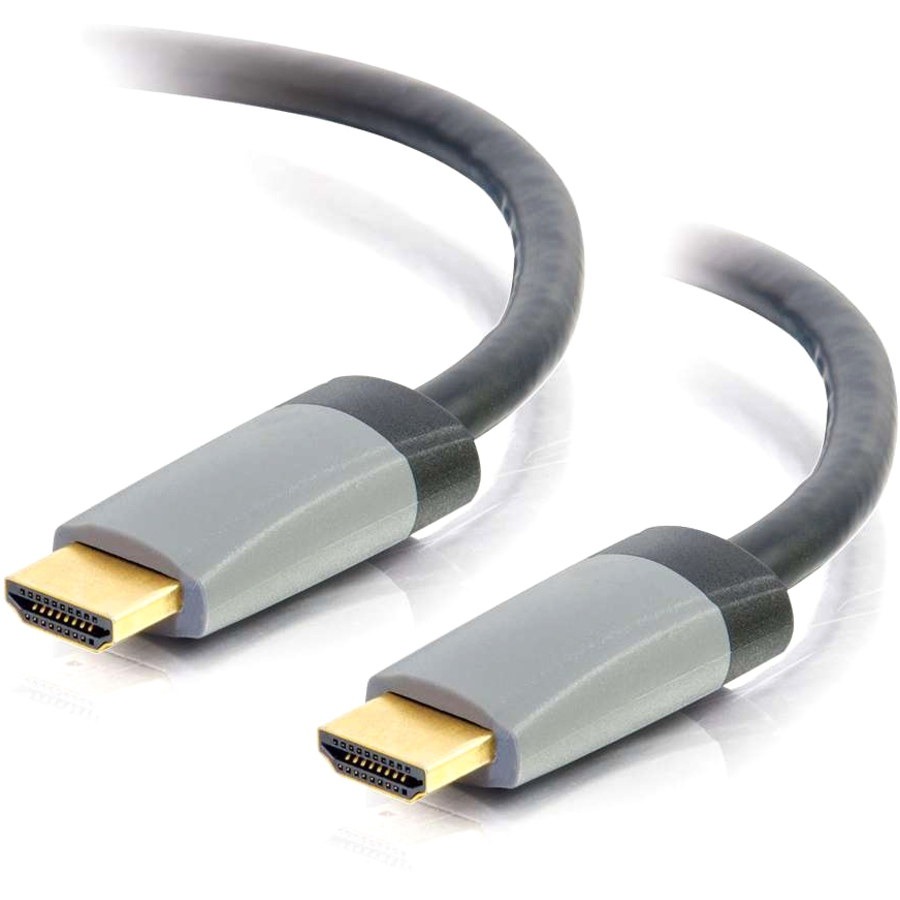C2G 35ft 4K HDMI Cable with Ethernet - High Speed - In-Wall CL-2 Rated - HDMI for Audio/Video Device, Home Theater System - 35 ft - 1 x HDMI (Type A) Male Digital Audio/Video - 1 x HDMI (Type A) Male Digital Audio/Video - Gold Plated Connector - Shielding - Black, Gray, Black