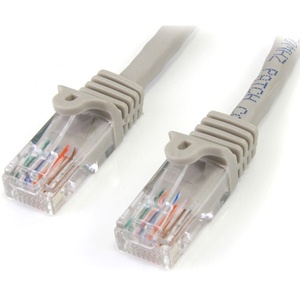 StarTech 1 ft Gray Snagless Cat5e UTP Patch Cable