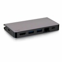 C2G USB-C 5-in-1 Compact Dock with HDMI, 2x USB-A, Ethernet, and USB-C Power Delivery