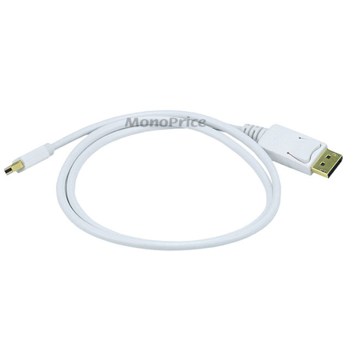 Monoprice 3ft 32AWG Mini DisplayPort to DisplayPort Cable - White