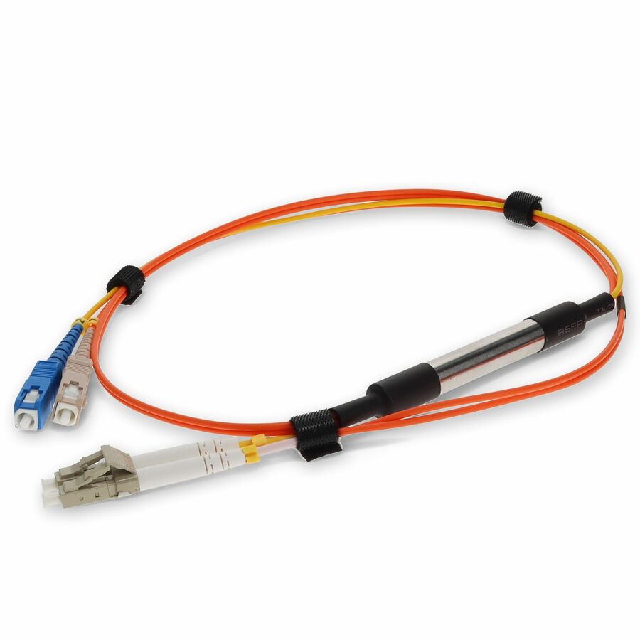 AddOn 10m LC (Male) Orange OM1 to SC (Male) Yellow OS2 Duplex OFNR Mode Conditioning Cable