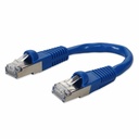 AddOn 6in Blue CAT 7 Shielded (S/FTP) PVC Ethernet Cable Snagless Bubble Boot RJ-45 M/M