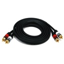 Monoprice 6ft Premium 2 RCA Plug/2 RCA Plug M/M 22AWG Cable - Black