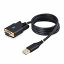 StarTech 3ft (1m) USB to Null Modem Serial Adapter Cable, COM Retention, FTDI, RS232, Changeable DB9 Screws/Nuts, Windows/macOS/Linux