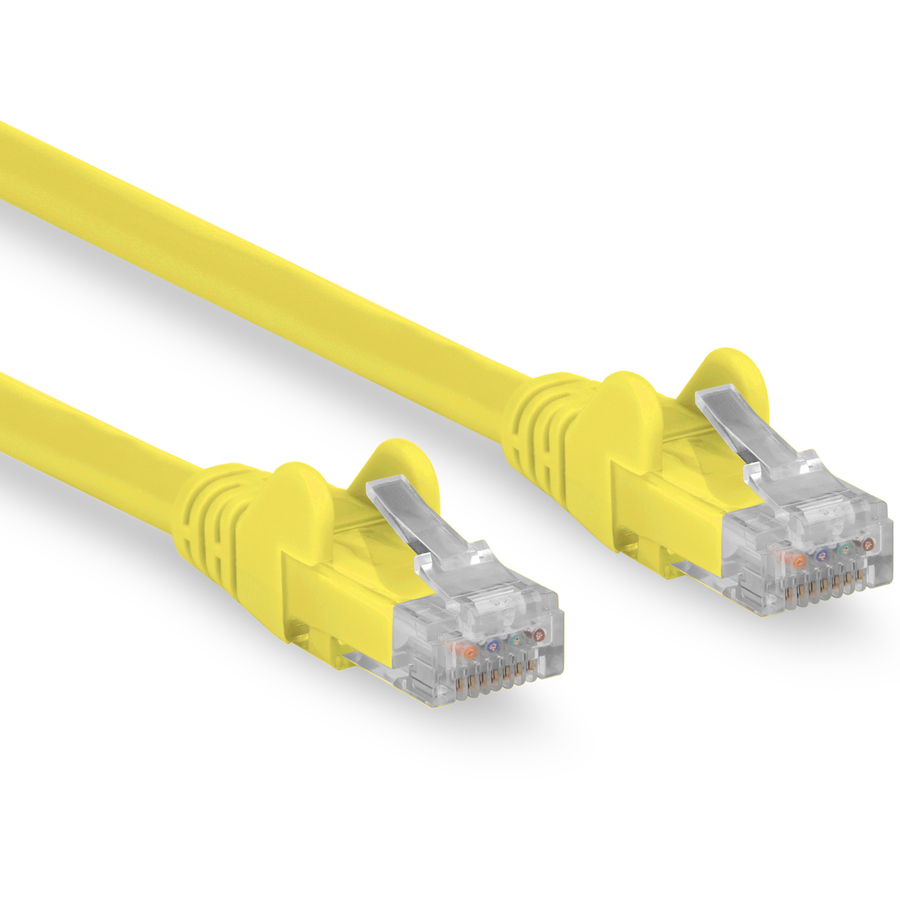 Rocstor Cat.6 Network Cable - Rocstor Premium 10ft (3m) CAT6 Ethernet Cable - 100% Copper UL Rated - Yellow - Snagless - 100W PoE UTP Category 6 Patch Cord UL Certified Wiring/TIA - 10ft Yellow CAT6 Ethernet cable provides Multi Gigabit 1/2.5/5Gbps & 10Gbps up to 160ft - ANSI/TIA-568-2.D Category 6 - 24 AWG stranded 100% copper UL Rated wire (E348508) 100W PoE - RJ45 Snagless UTP Patch Cord - Yellow