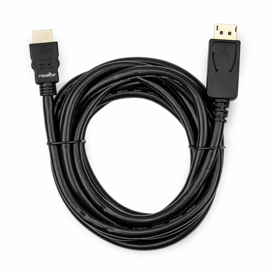 Rocstor Premium DisplayPort® to HDMI converter cable M/M- 10 ft (3m) - 4K